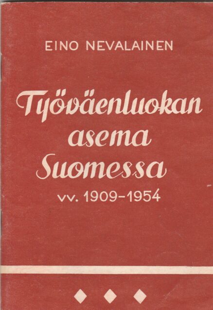 Työväenluokan asema Suomessa vv. 1909-1954