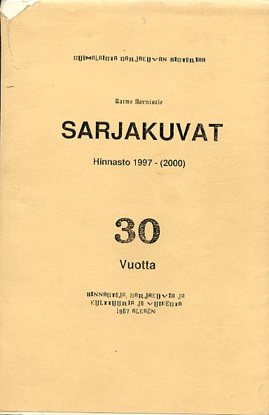 Sarjakuvat, hinnasto 1997-2000