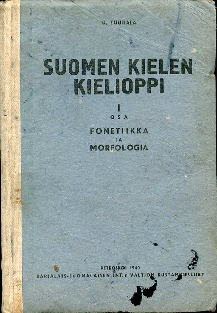 Suomen kielen kielioppi I