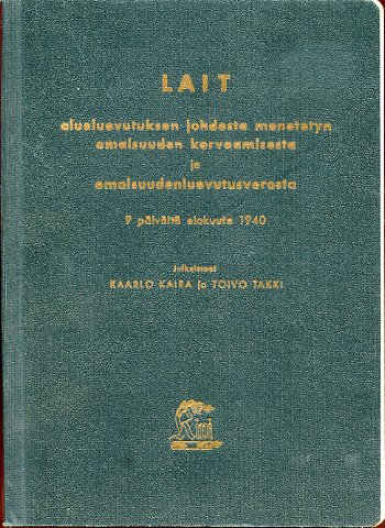 Lait alueluovutusten johdosta 1940