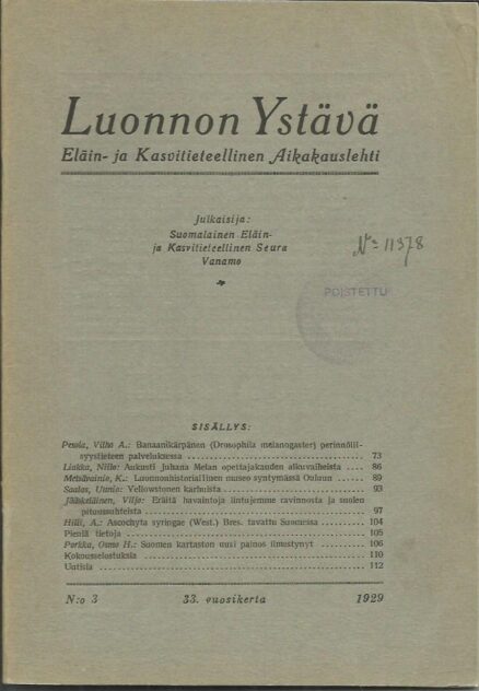 Luonnon ystävä 3/1929