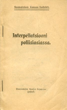 Interpellatsiooni poliisiasiassa