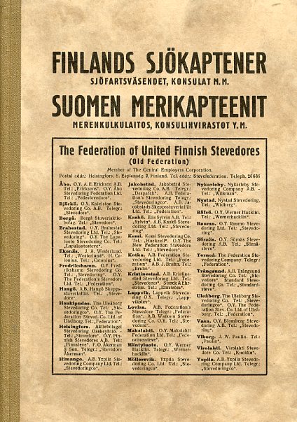 Finlands sjökaptener, biografiska uppgifter/Suomen merikapteenit,  elämäkerrallisia tietoja – 