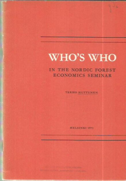 Who's who in the Nordic Forest Economics Seminar