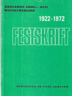 Åbolands säng- och musikförbund 1922-1972 festskrift
