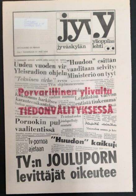 Jyväskylän ylioppilaslehti vuosikerta 1970 vajaa