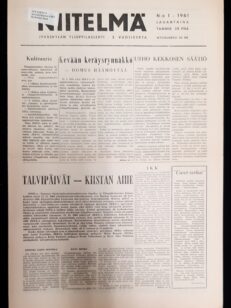 Niitelmä Jyväskylän ylioppilaslehti vuosikerta 1961