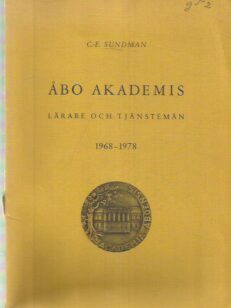 Åbo akademis lärare och tjänstemän 1968-1978