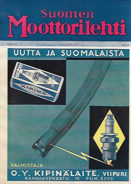 Suomen Moottorilehti Joulukuu 1932