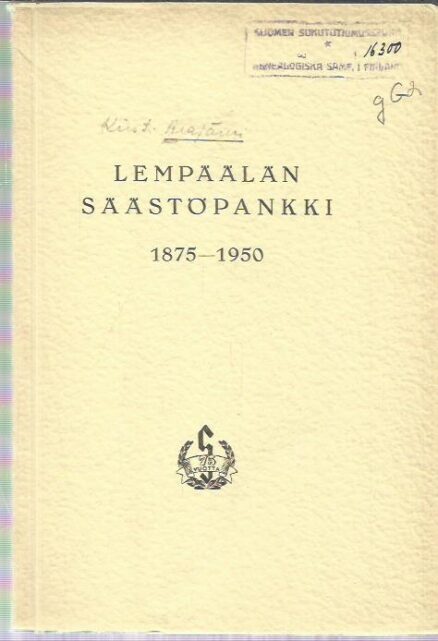 Lempäälän säästöpankki 1875-1950
