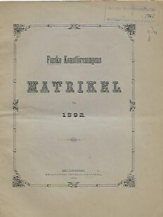Finska konstföreningens matrikel för 1892
