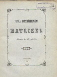 Finska konstföreningens matrikel vid mötet den 25 Maj 1883