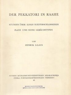 Der Pekkatori in Raahe - Studien über einen eckverschlossenen platz und seine gebäudetypen