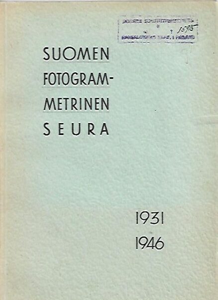 Suomen fotogrammetrinen seura 1931-1946