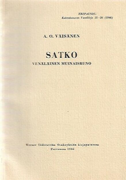 Satko - Venäläinen muinaisruno