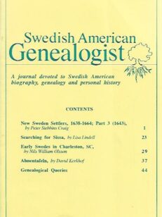 Swedis American Genealogist 1/1997