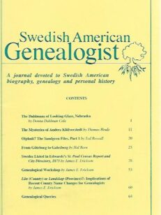 Swedis American Genealogist 1/2000