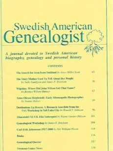 Swedis American Genealogist 2/2000