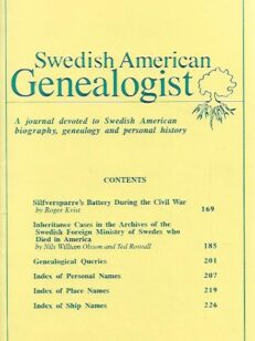 Swedis American Genealogist 4/1997