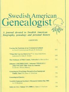 Swedis American Genealogist 4/2000