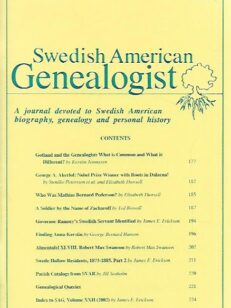 Swedis American Genealogist 4/2002