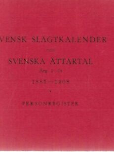 Svensk slägtkalendet och svenska ättartal Årg 1-14: 1885-1908 - personregister