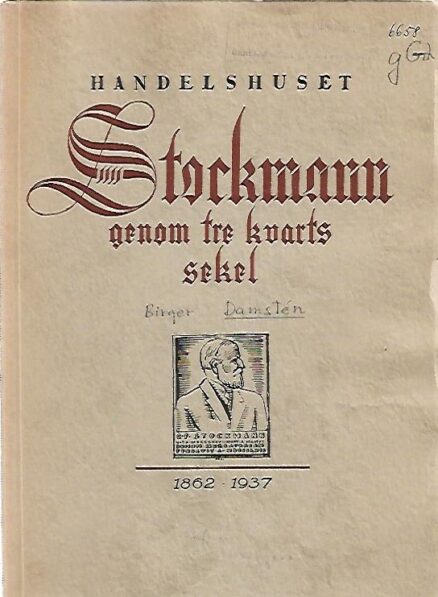 Handelhuset Stockmann genom tre kvarts sekel : 1862-1937
