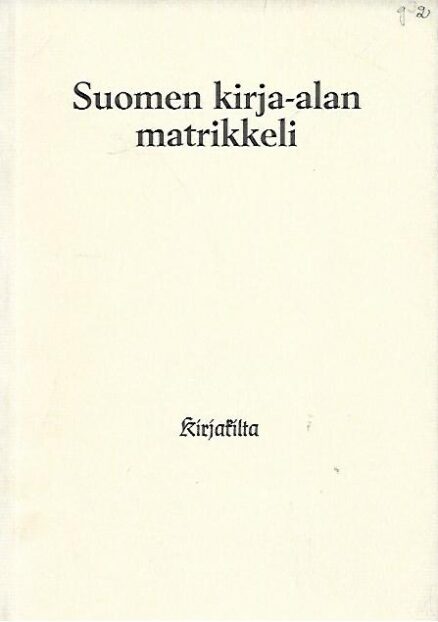 Suomen kirja-alan matrikkeli