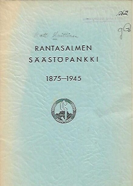 Rantasalmen säästöpankki 1875-1945
