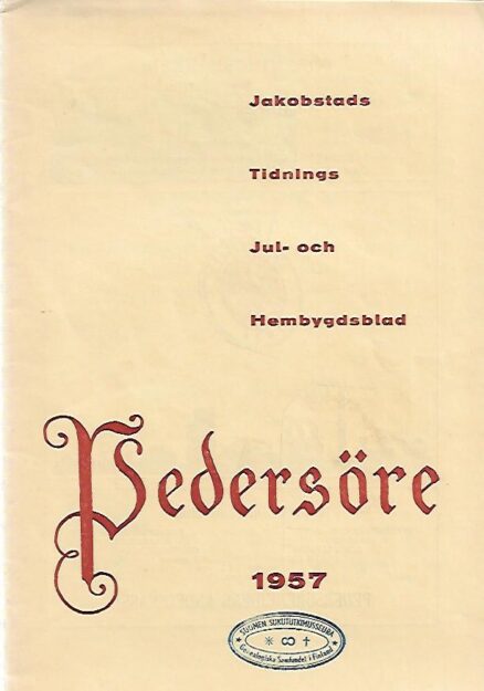 Pedersöre 1957 - Jakobstads Tidnings jul- och hembygdsblad