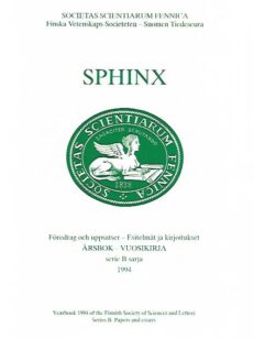 Sphinx 1994 : Årsbok serie B : Föredrag och uppsatser - Vuosikirja sarja B : Esitelmät ja kirjoitukset