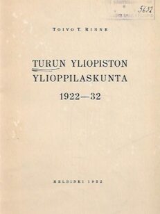 Turun yliopiston ylioppilaskunta 1922-32