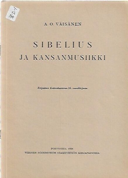 Sibelius ja kansanmusiikki