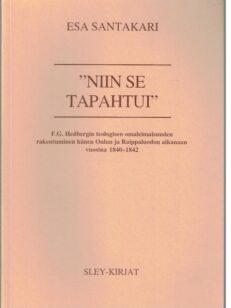 "Niin se tapahtui" - F.G. Hedbergin teologisen omaleimaisuuden rakentuminen hänen Oulu ja Raippaluodon aikanaan vuosina 1840-1842