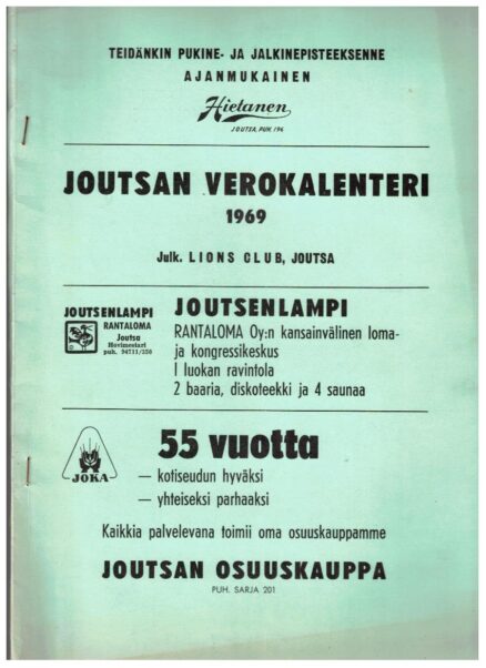 Joutsan verokalenteri 1969