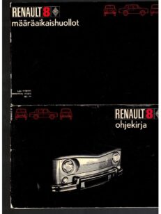 Renault 8 ohjekirja/huoltokirja