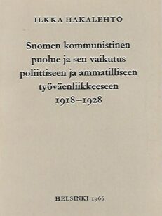 Suomen kommunistinen puolue ja sen vaikutus poliittiseen ja ammatilliseen työväenliikkeeseen 1918-1928