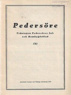 Pedersöre - Tidningen Pedersöres Jul- och Hembygdsblad