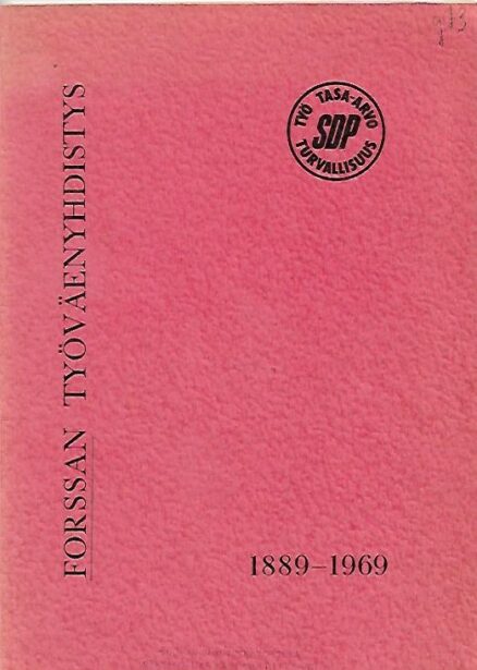 Forssan Työväenyhdistys 1889-1969