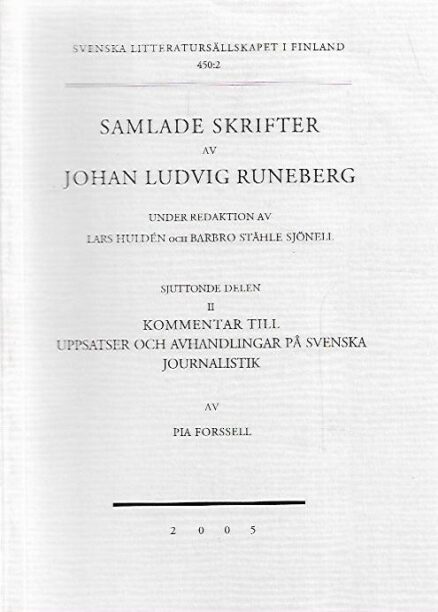 Samlade Skrifter av Johan Ludvig Runeberg