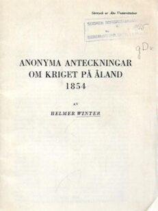 Anonyma anteckningar om kriget på Åland 1854