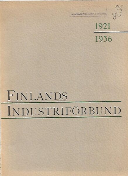 Finlands industriförbund 1921-1936