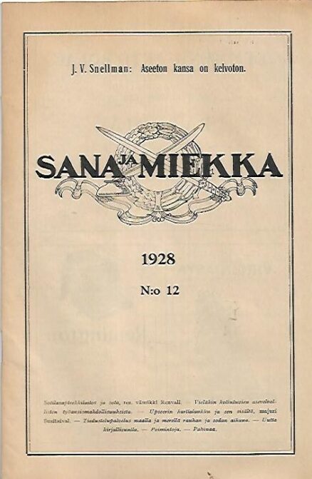 Sana ja Miekka 12/1928