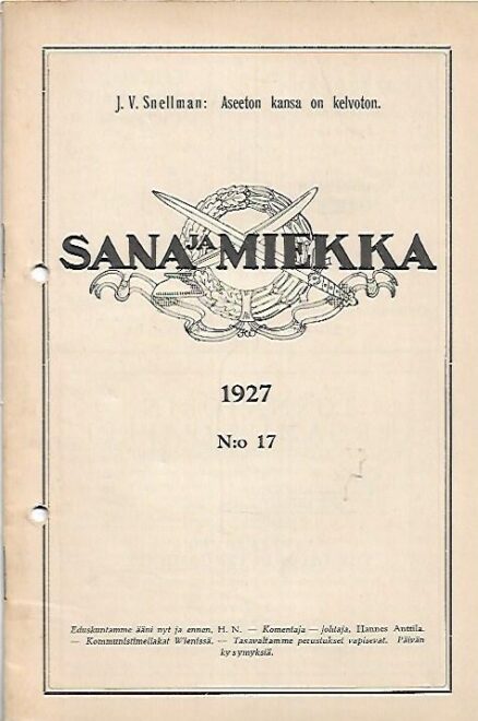 Sana ja Miekka 17/1927