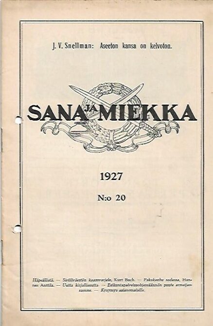 Sana ja Miekka 20/1927