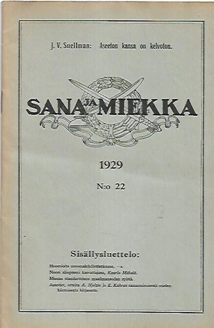 Sana ja Miekka 22/1929