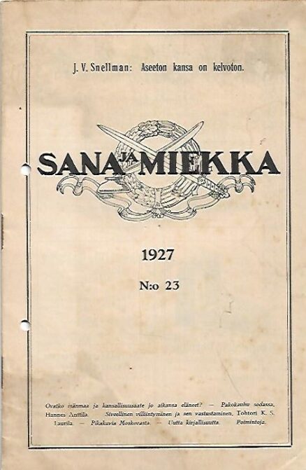 Sana ja Miekka 23/1927