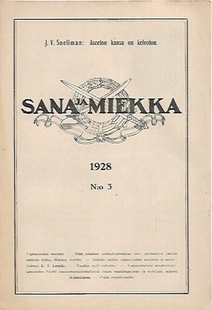 Sana ja Miekka 3/1928
