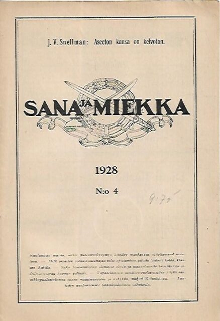 Sana ja Miekka 4/1928