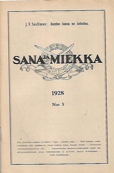 Sana ja Miekka 5/1928